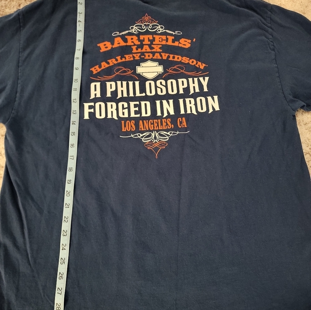 ♡Harley Davidson blue tee shirt size 2XL A14 - Picture 7 of 7